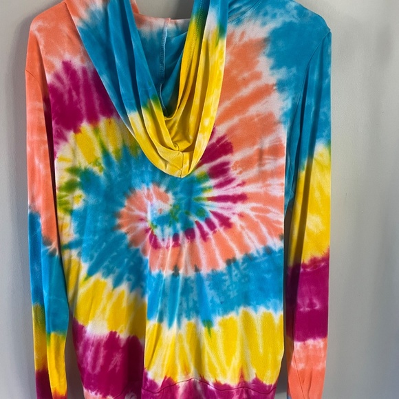 Tie-dye zip up long sleeve hoodie - Picture 2 of 3